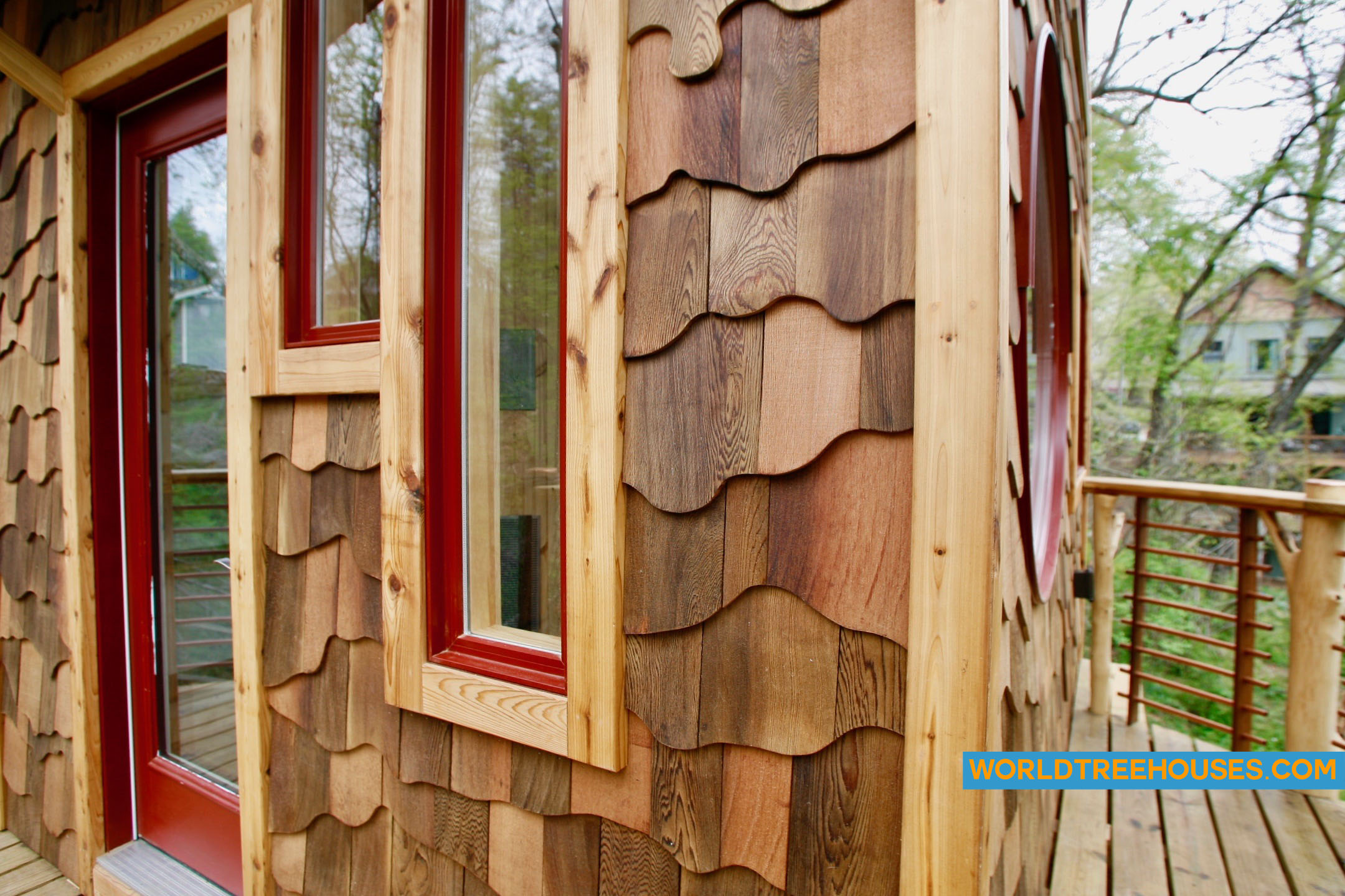Treehouse builders WNC: Downtown project beautiful outside corner siding