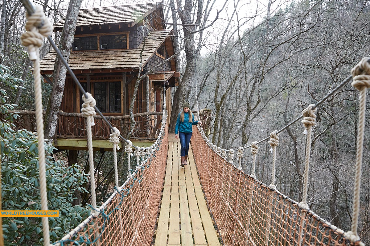 Western NC tree house builder : High in the Sky