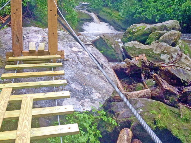ASHEVILLE TREE HOUSE BUILDER: Panthertown swimming hole access: Summertime swimming hole access almost ready!